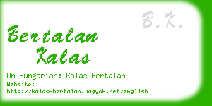 bertalan kalas business card